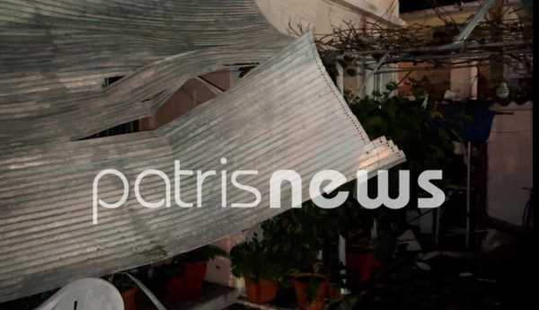Πύργος: Ανεμοστρόβιλος προκάλεσε ζημιές σε σπίτια και επιχειρήσεις (βίντεο)